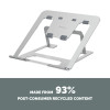 Fellowes Laptop Riser Alumia Portable Laptop Stand Max Size 15 inch Max Weight 5kg Silver