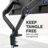 Fellowes Dual Monitor Arm - Platinum Series Monitor Mount for Two 8KG 40 Inch Screens - Adjustable Dual Monitor Desk Mount - Tilt 45Â° Pan 180Â° Swivel 360Â° Rotation 360Â°, VESA 75 x 75/100 