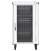Laptop Charging Cart/Trolley via AC Adapter (UK) 30-bay, Install device's AC Adapter (power cables) into unit, Suitable for ALL laptops (to 16"), iPads, MacBooks, Chromebooks, other portable 