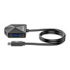 USB-C & USB-A Combo Dock/Hub, Ports (4): USB-A (x2) and USB-C (x2), 5 Gbps (USB 3.2 Gen1 aka USB 3.0), Angled Shape for Easy Port Access, USB powered (no external power supply required)