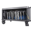 Laptop Charging Cart/Trolley via AC Adapter (UK) 20-bay, Install device's AC Adapter (power cables) into unit, Suitable for ALL laptops (to 16"), iPads, MacBooks, Chromebooks, other portable 