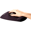 Fellowes Mouse Mat Wrist Support - PlushTouch Mouse Pad with Non Slip Rubber Base & Antibacterial Protection - Ergonomic Mouse Mat for Computer, Laptop, Home Office Use - Black