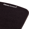 Fellowes Mouse Mat Wrist Support - PlushTouch Mouse Pad with Non Slip Rubber Base & Antibacterial Protection - Ergonomic Mouse Mat for Computer, Laptop, Home Office Use - Black