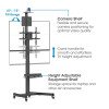 Trolley Mount Stand for TV & Monitors (crank handle height adjust), For screens: 37" to 65", VESA compatibility: all between 200x200 to 600x400mm -check the dimensions of the four mounting ho