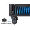Laptop Charging Cabinet Desktop (or trolley) via USB-C 65W 16" 12-bay, Suitable for USB-C laptops (to 16"), iPads, MacBooks, Chromebooks, other USB-C devices, Bays 395x32.5x290mm, USB-C charg