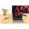 USB-C Dock/Hub with Card Reader, Ports (x5): HDMI, USB-A (x2) and USB-C (x2), with Power Delivery (PD) 100W- requires external USB-C charger (not included). USB powered (no external power sup
