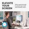 Fellowes Computer Monitor Stand with 3 Height Adjustments - Standard Monitor Riser with Cable Management - Ergonomic Adjustable Monitor Stand for Computers - Max Weight 27KG/Max Size 21" - Pl