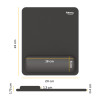 Fellowes Mouse Mat Wrist Rest Breyta Mouse Pad Wrist Support with Antibacterial Protection Ergonomic Mouse Mat Black
