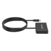 USB-C Contact Smart Card Reader with MicroSD slot, USB Type-C Male to Contact Reader Interface and microSDXC, Supports Windows, macOS and Linux, Reads SIM Cards with Adapter, Cable 1m, Black,