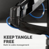 Fellowes Dual Stacking Monitor Arm - Platinum Series Monitor Mount for Two 8KG 27 Inch Screens - Adjustable Dual Monitor Desk Mount - Tilt 45Â° Pan 180Â° Swivel 360Â° Rotation 360Â°, VESA 75 