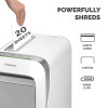 Fellowes Paper Shredder LX221 20 Sheet Micro Cut Shredder with 30 Litre Pull Out Bin Superior Security P5 White