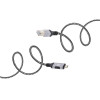 USB-C to Gigabit (10/100/1000 Mbps) Network Ethernet RJ45 Cable, Length 2m, Multi-Gigabit Ethernet, Black/Silver, Three Year Warranty