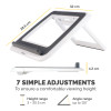 Fellowes Laptop Stand for Desk - I-Spire Quick Lift Adjustable Laptop Stand for the Home and Office - Portable Laptop Stand with 7 Height Adjustments - Max Monitor Size 17", Max Weight 4KG - 