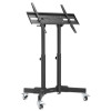 Holds One 23" to 70" TV up to 40 kg (88 lbs.), +45Â° Tilt, Low Height Ideal for Stages and Presenter Notes, Black