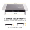 Fellowes Computer Monitor Stand with 5 Height Adjustments - Office Suites Monitor Riser with Storage Tray - Ergonomic Adjustable Monitor Stand for Computers - Max Weight 36KG/Max Size 28" - G