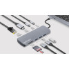 USB-C Dock/Hub with Card Reader, Ports (x7): Ethernet, HDMI, USB-A (x3) and USB-C (x2), with Power Delivery (PD) 100W- requires external USB-C charger (not included). USB powered (no external