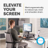 Fellowes Computer Monitor Stand with 3 Height Adjustments - Premium Monitor Riser Plus with Cable Management - Ergonomic Adjustable Monitor Stand for Computers - Max Weight 36KG/Max Size 21" 