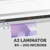 Fellowes A3 Laminator Machine Jupiter A3 Laminating Machine 80 to 250 Micron 10 A4 Laminating Pouch Starter Pack Included White