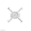 Neomounts CL25-550WH1 Beamer ceiling mount - h 74,5-114,5 cm - easy-install - full motion