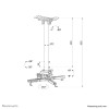 Neomounts CL25-540WH1 Beamer ceiling mount - h 60,5-90,5 cm - easy-install - full motion