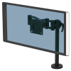 Fellowes Single Monitor Arm - Vista Monitor Mount for 10KG 32 Inch Screens - Adjustable Monitor Desk Mount - Pan 180Â° Rotation 360Â°, VESA 75 x 75/100 x 100 - Black