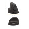 Fellowes Vertical Wireless Mouse Breyta Plus+ Ergonomic Left Handed Vertical Mouse with Antibacterial Protection Medium