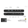 KVM Docking Station HDMI for 2 hosts, Power Delivery 2x 100W