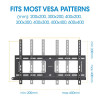 Outdoor Wall Mount for TV & Monitors (Tiltable Anti Theft), For screens 37" to 65", VESA compatibility: all between 200x200mm to 600x400mm - check the dimensions of the four mounting holes on