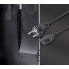 Mains Power Cord/Cable, Euro 2-pin plug (CEE 7/4 Schuko) to C13 Female (kettle lead), 1m, 10A, Black, Lifetime Warranty