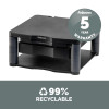 Fellowes Computer Monitor Stand with 3 Height Adjustments - Premium Monitor Riser Plus with Cable Management - Ergonomic Adjustable Monitor Stand for Computers - Max Weight 36KG/Max Size 21" 