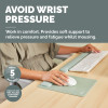 Fellowes XL Mouse Mat Wrist Rest Breyta XL Mouse Pad Wrist Support with Antibacterial Protection Ergonomic Mouse Mat Sage