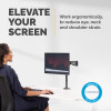 Fellowes Single Monitor Arm - Vista Monitor Mount for 10KG 32 Inch Screens - Adjustable Monitor Desk Mount - Pan 180Â° Rotation 360Â°, VESA 75 x 75/100 x 100 - Black