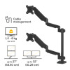 Fellowes Dual Stacking Monitor Arm - Platinum Series Monitor Mount for Two 8KG 27 Inch Screens - Adjustable Dual Monitor Desk Mount - Tilt 45Â° Pan 180Â° Swivel 360Â° Rotation 360Â°, VESA 75 