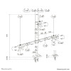 Neomounts DS60-600BL2-1 Triple monitor arm 10-32"