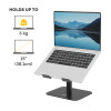 Fellowes Laptop Riser Alumia Desk Based Laptop Stand Max Size 15 inch Max Weight 5kg Black