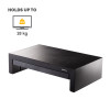 Fellowes Computer Monitor Stand with 3 Height Adjustments - Designer Suites Monitor Riser with Storage Tray - Ergonomic Adjustable Monitor Stand for Computers - Max Weight 18KG/Max Size 21" -