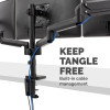 Fellowes Triple Monitor Arm - Platinum Series Monitor Mount for Three 7KG 27 Inch Screens - Adjustable Triple Monitor Desk Mount - Tilt 45Â° Pan 180Â° Swivel 360Â° Rotation 360Â°, VESA 75 x 7