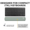 Fellowes Keyboard Wrist Rest Breyta Compact Keyboard Wrist Support with Antibacterial Protection Ergonomic Wrist Support Sage
