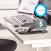 Fellowes Mouse Mat Wrist Support - Crystals Gel Mouse Pad with Non Slip Rubber Base - Ergonomic Mouse Mat for Computer, Laptop, Home Office Use - Compatible with Laser and Optical Mice - Blac
