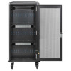 Laptop Charging Cabinet Trolley/Cart via USB-C 65W 16" 30-bay, Suitable for USB-C laptops (to 16"), iPads, MacBooks, Chromebooks, other USB-C devices, Bays 395x32.5x290mm, USB-C charging cabl