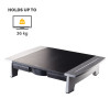 Fellowes Computer Monitor Stand with 5 Height Adjustments - Office Suites Monitor Riser with Storage Tray - Ergonomic Adjustable Monitor Stand for Computers - Max Weight 36KG/Max Size 28" - G