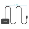 USB-C Contact Smart Card Reader with MicroSD slot, USB Type-C Male to Contact Reader Interface and microSDXC, Supports Windows, macOS and Linux, Reads SIM Cards with Adapter, Cable 1m, Black,
