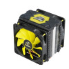 Akasa AK-CC4008HP01 Processor Cooler 12 cm Black, Silver, Yellow