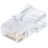 RJ45 Modular Plugs Pro Line, Cat5e, UTP, 3-prong, for solid wire, 50 õ gold-plated contacts, 100 pack