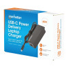Mains USB-C Laptop Charger 65W, AC (UK) to Type-C Power Adapter, Universal Voltage Compatible with Most Notebooks, Ideal as Second or Replacement Power Supply, Includes Detachable UK AC Power