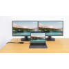 Manhattan USB-C to Dual HDMI & USB-A Adapter, Dual 4K@30Hz or Single 4K@60Hz, Power Delivery 100W, 480 Mbps (USB 2.0), Cable 15cm, Black, Male to Female, Three Year Warranty - 154321