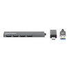 Manhattan USB-C & USB-A Combo Dock/Hub, Ports (4): USB-A (x4), 5 Gbps (USB 3.2 Gen1 aka USB 3.0), External Power Supply Not Needed, Universal for all devices, Cable 25cm, SuperSpeed USB, Blac