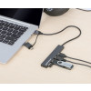 USB-C & USB-A Combo Dock/Hub, Ports (4): USB-A (x4), 5 Gbps (USB 3.2 Gen1 aka USB 3.0), USB powered (no external power supply required), Cable 25cm