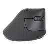 Manhattan Ergonomic Vertical Wireless Mouse (Right Handed), Black, Adjustable 800/1200/1600dpi, 2.4Ghz (effective range up to 10m), Six Button with Scroll Wheel, Nano USB-A receiver, AA batte