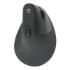 Manhattan Ergonomic Vertical Wireless Mouse (Right Handed), Black, Adjustable 800/1200/1600dpi, 2.4Ghz (effective range up to 10m), Six Button with Scroll Wheel, Nano USB-A receiver, AA batte